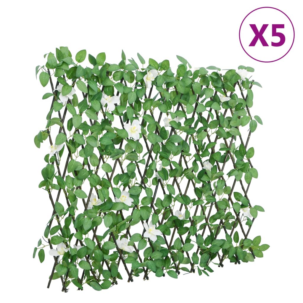 Kunstplant klimop op latwerk 5 st uittrekbaar 186x30 cm groen is nu te koop bij PeponiXL, paradijselijk wonen!