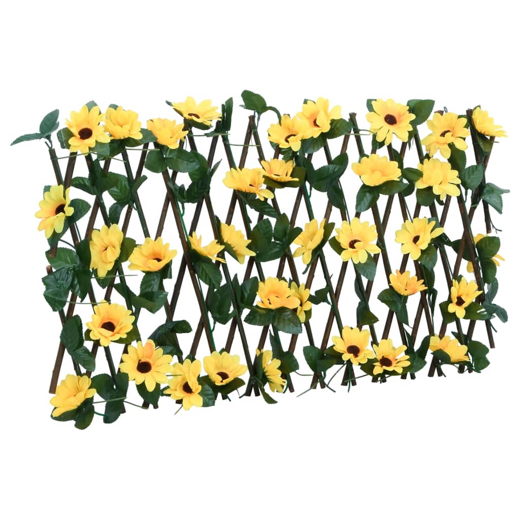 Kunstplant klimop op latwerk uittrekbaar 180x20 cm geel is nu te koop bij PeponiXL, paradijselijk wonen!