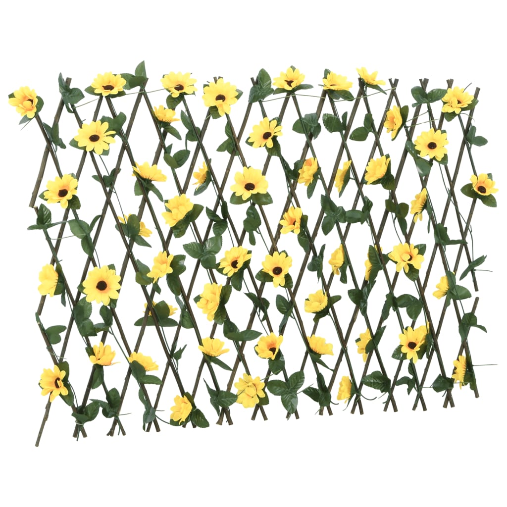 Kunstplant klimop op latwerk uittrekbaar 180x60 cm geel is nu te koop bij PeponiXL, paradijselijk wonen!