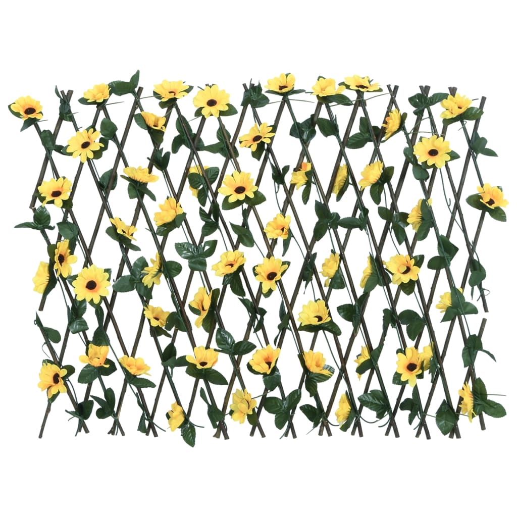 Kunstplant klimop op latwerk uittrekbaar 180x60 cm geel is nu te koop bij PeponiXL, paradijselijk wonen!