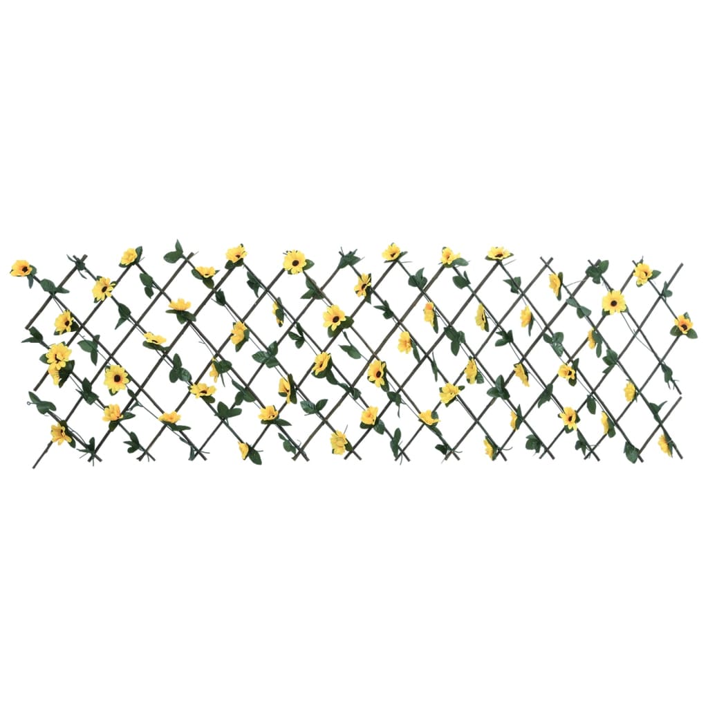 Kunstplant klimop op latwerk uittrekbaar 180x60 cm geel is nu te koop bij PeponiXL, paradijselijk wonen!