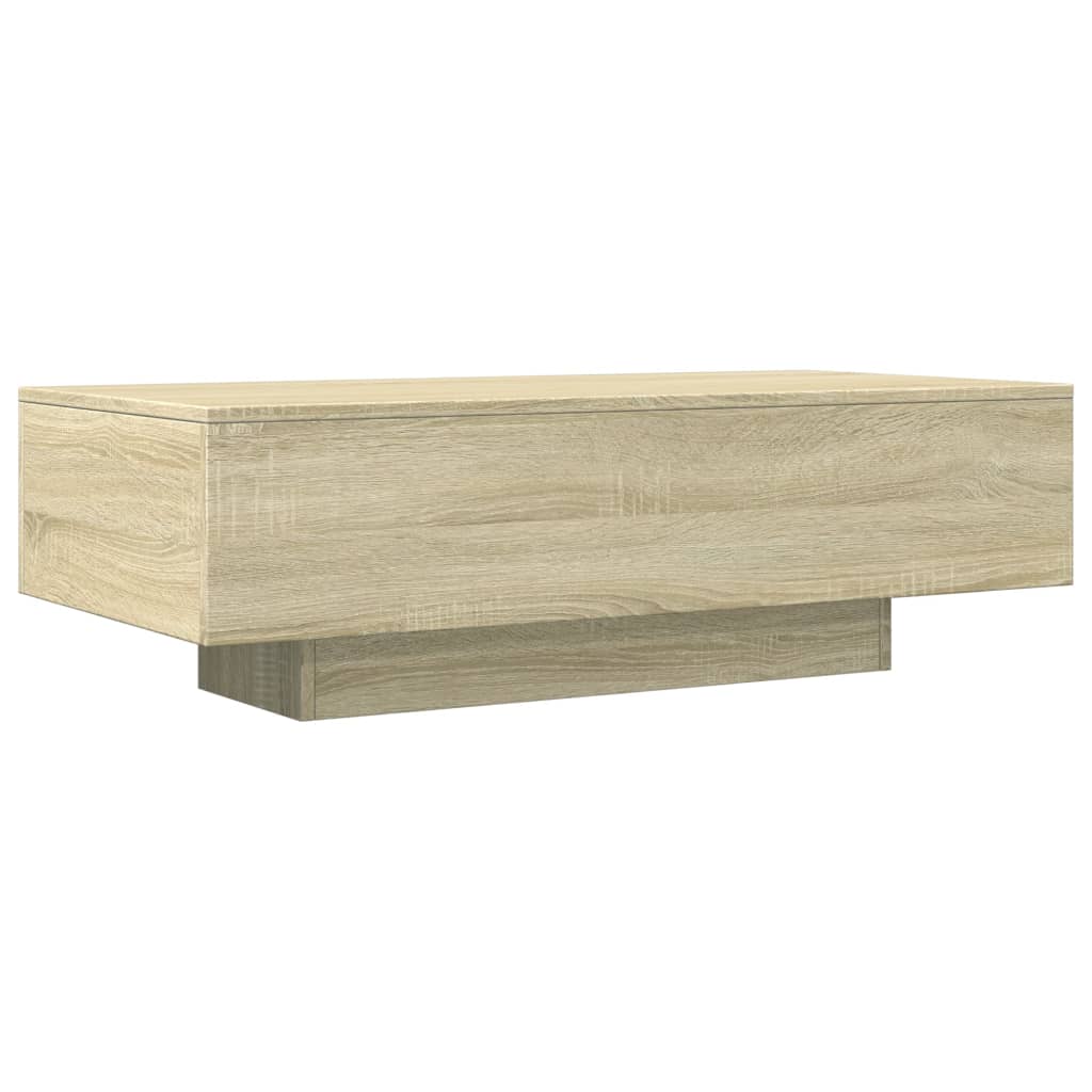 Salontafel 100x49,5x31 cm bewerkt hout sonoma eikenkleurig is nu te koop bij PeponiXL, paradijselijk wonen!
