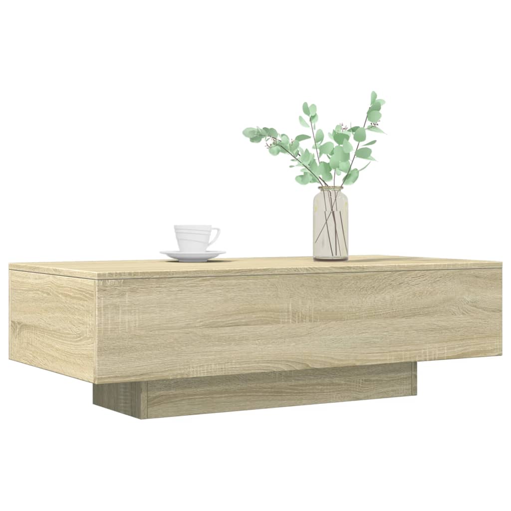 Salontafel 100x49,5x31 cm bewerkt hout sonoma eikenkleurig is nu te koop bij PeponiXL, paradijselijk wonen!