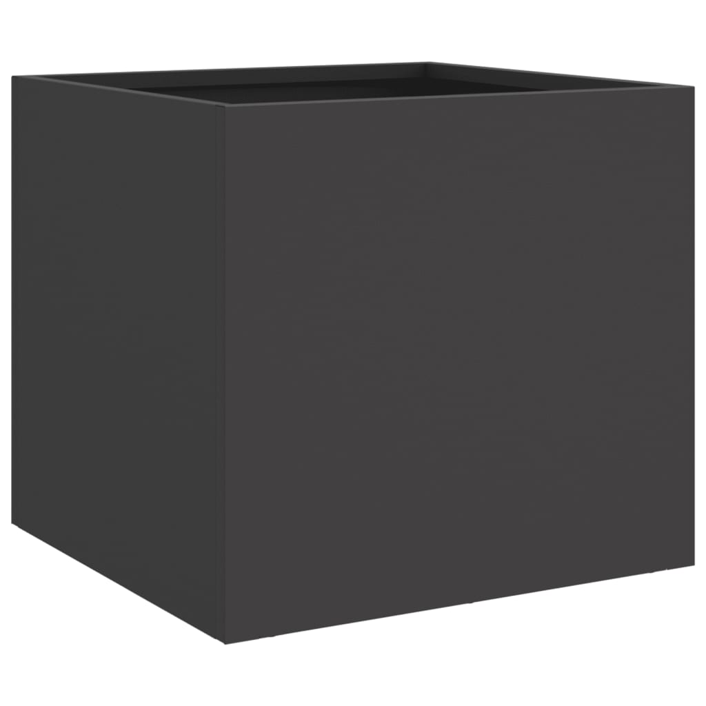 Plantenbakken 2 st 32x30x29 cm staal zwart is nu te koop bij PeponiXL, paradijselijk wonen!