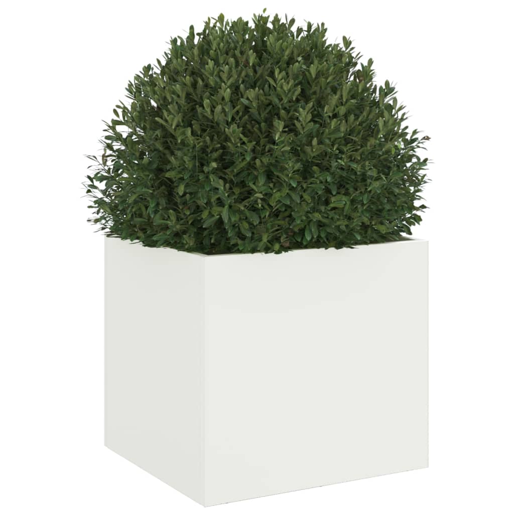 Plantenbak 32x30x29 cm staal wit is nu te koop bij PeponiXL, paradijselijk wonen!