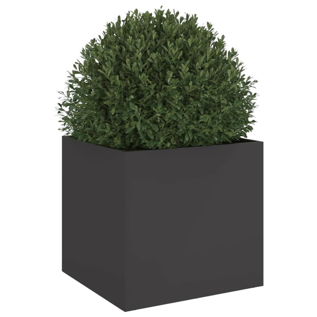 Plantenbak 42x40x39 cm staal zwart is nu te koop bij PeponiXL, paradijselijk wonen!