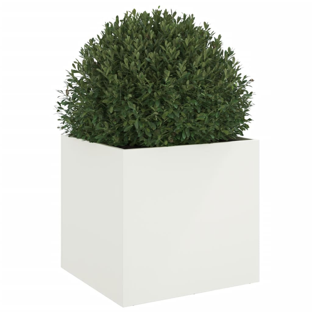 Plantenbak 49x47x46 cm staal wit is nu te koop bij PeponiXL, paradijselijk wonen!