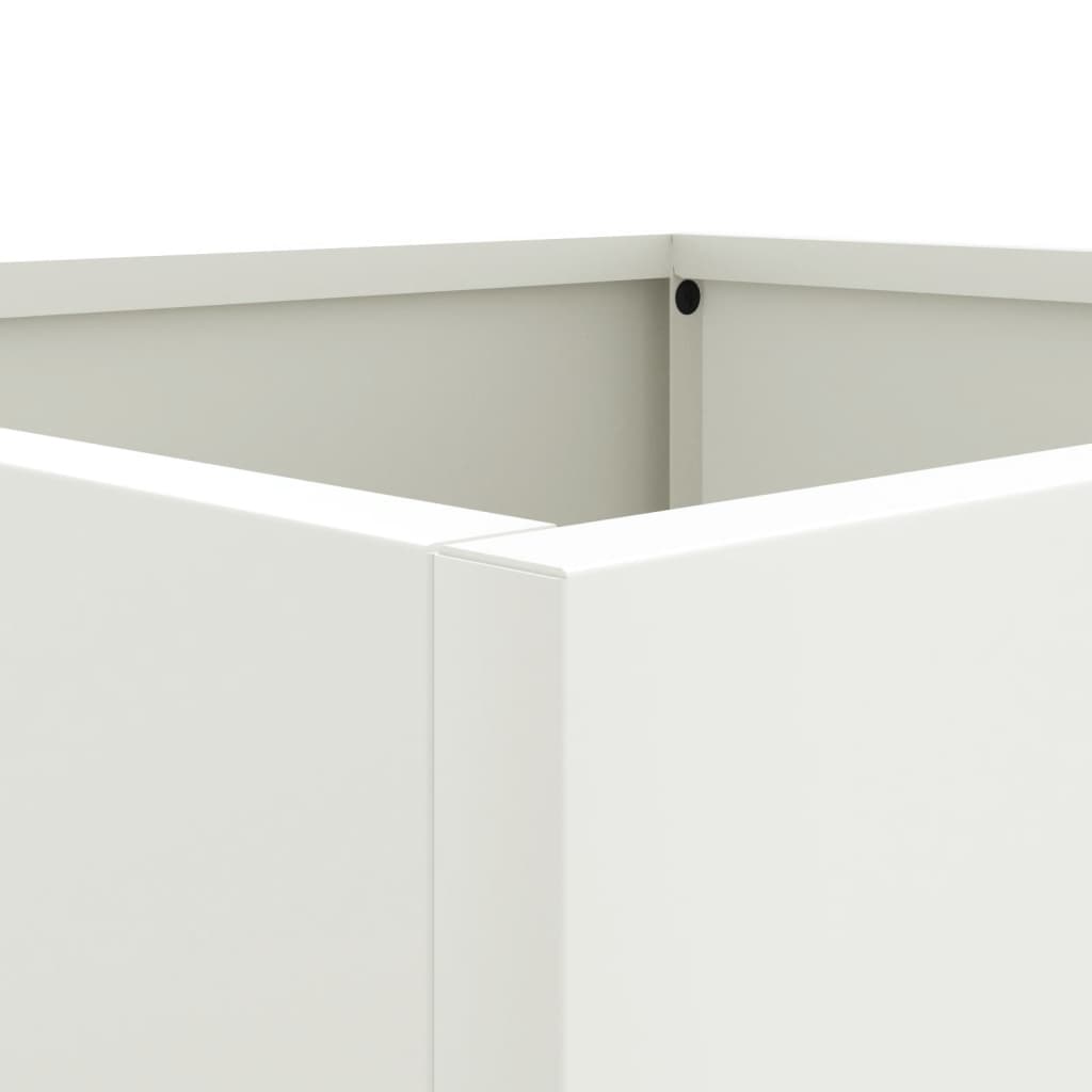 Plantenbak 49x47x46 cm staal wit is nu te koop bij PeponiXL, paradijselijk wonen!