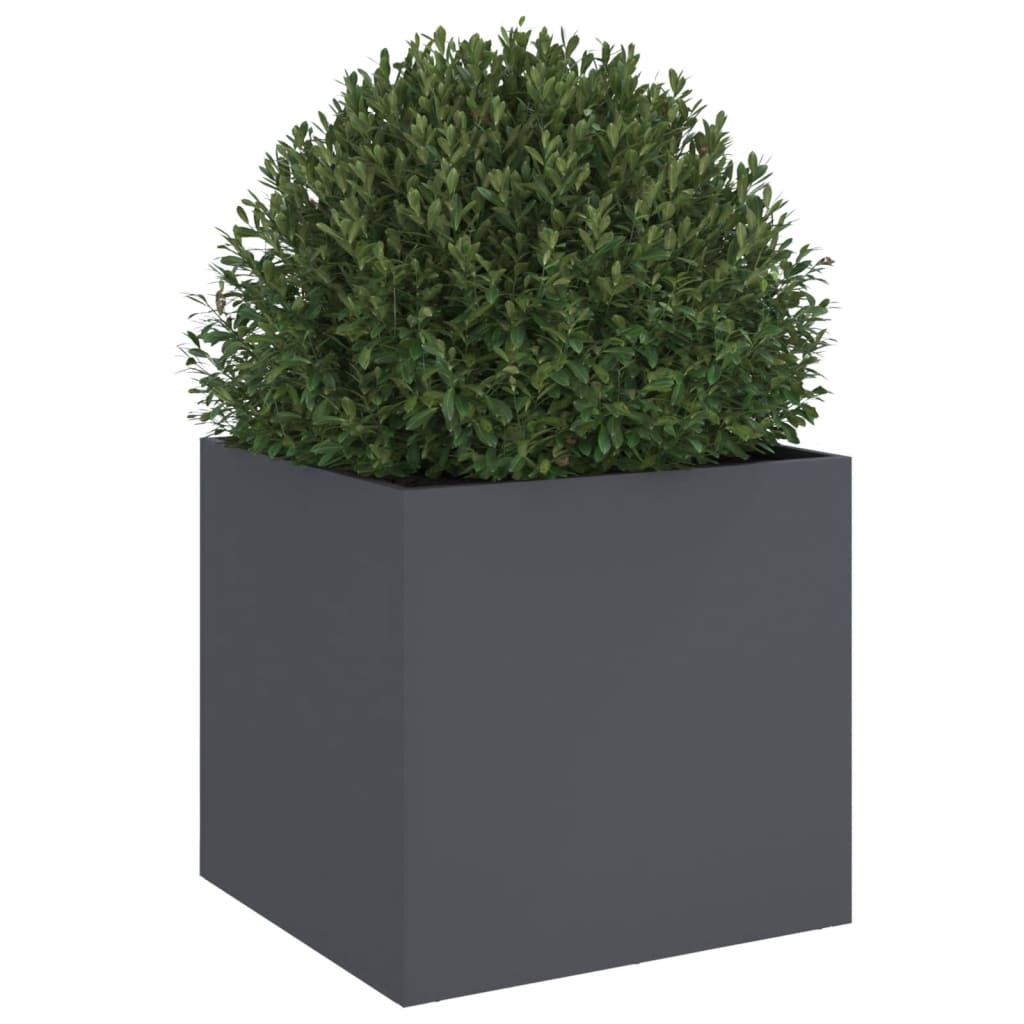 Plantenbak 49x47x46 cm staal antracietkleurig is nu te koop bij PeponiXL, paradijselijk wonen!
