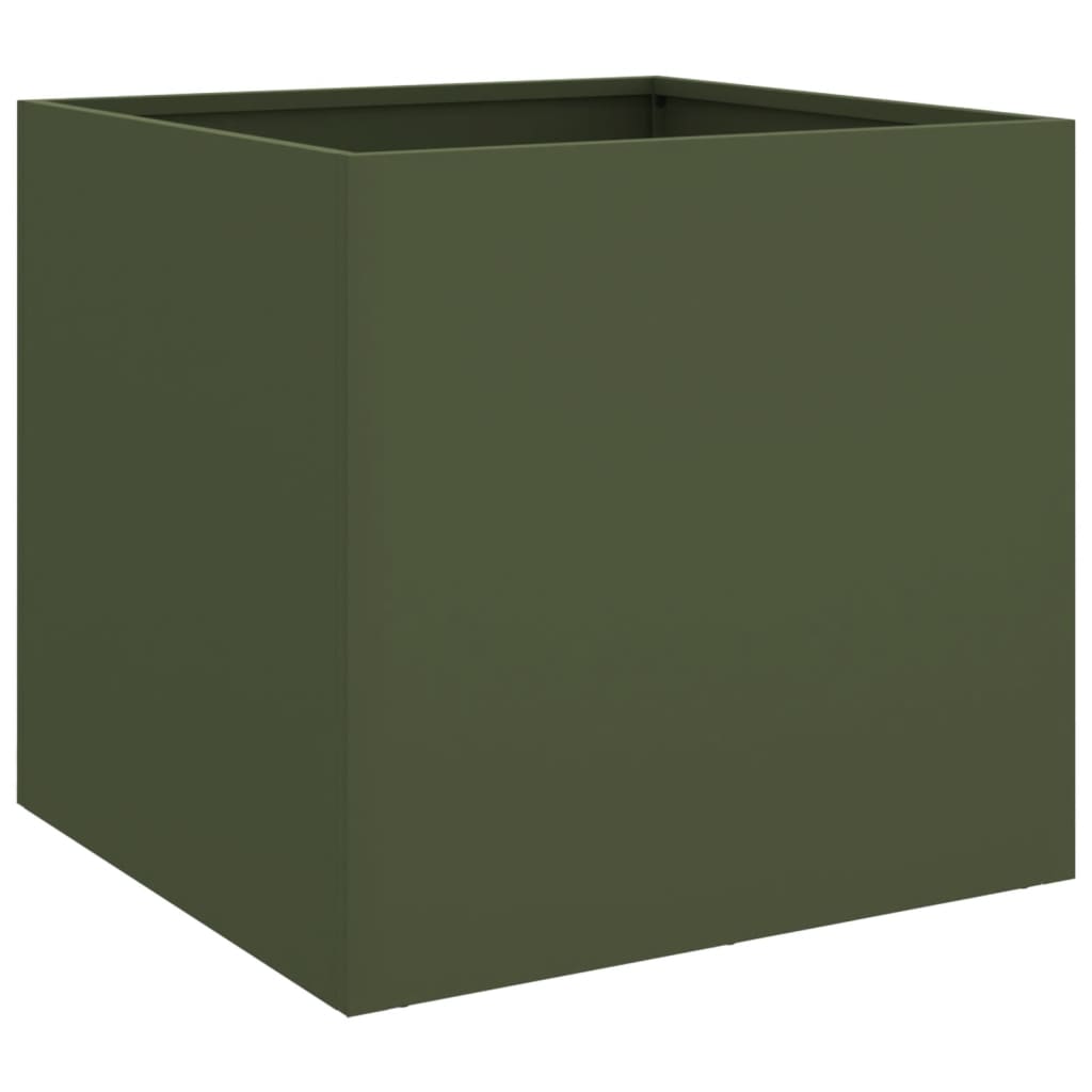 Plantenbak 49x47x46 cm staal olijfgroen is nu te koop bij PeponiXL, paradijselijk wonen!