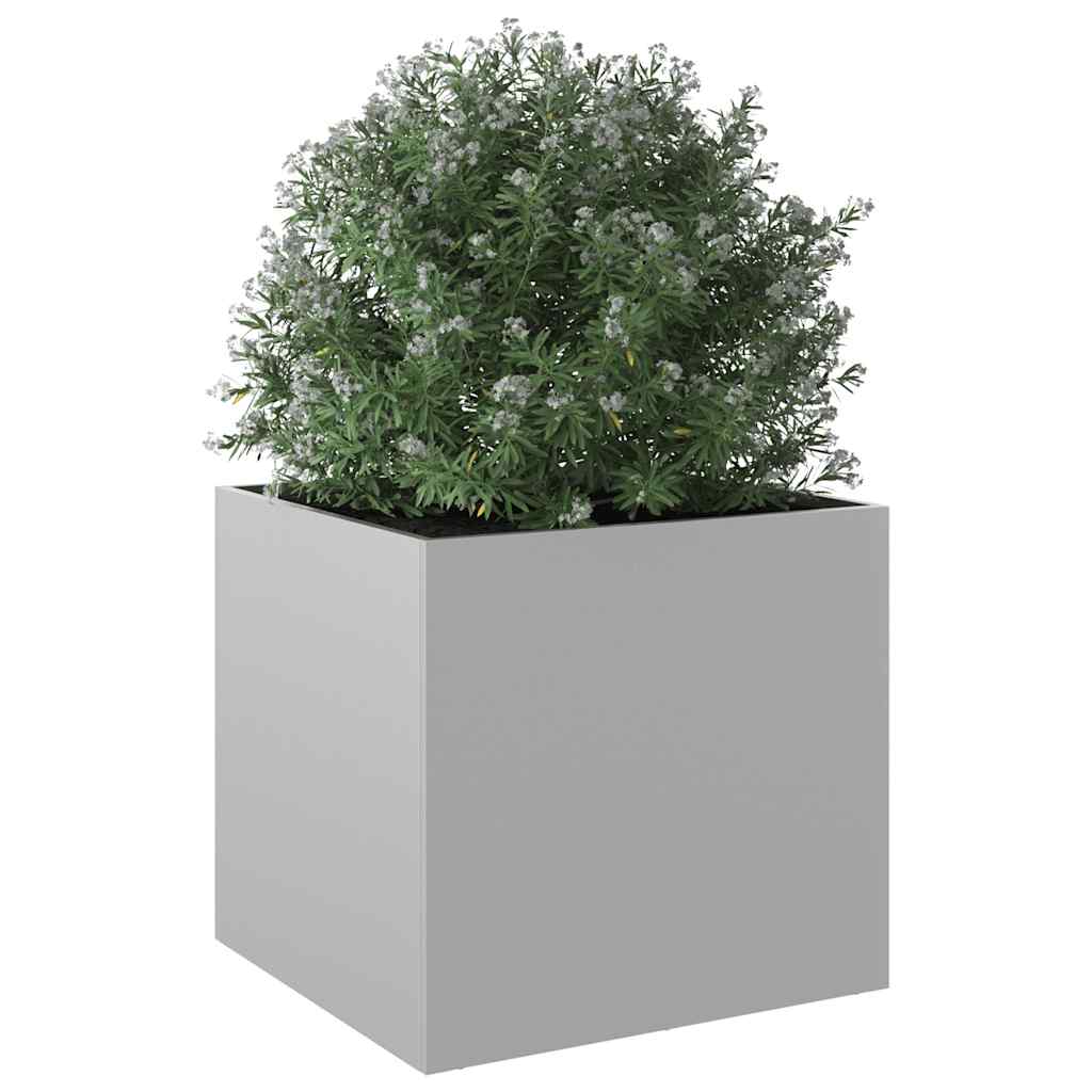 Plantenbak 49x47x46 cm gegalvaniseerd staal zilverkleurig is nu te koop bij PeponiXL, paradijselijk wonen!