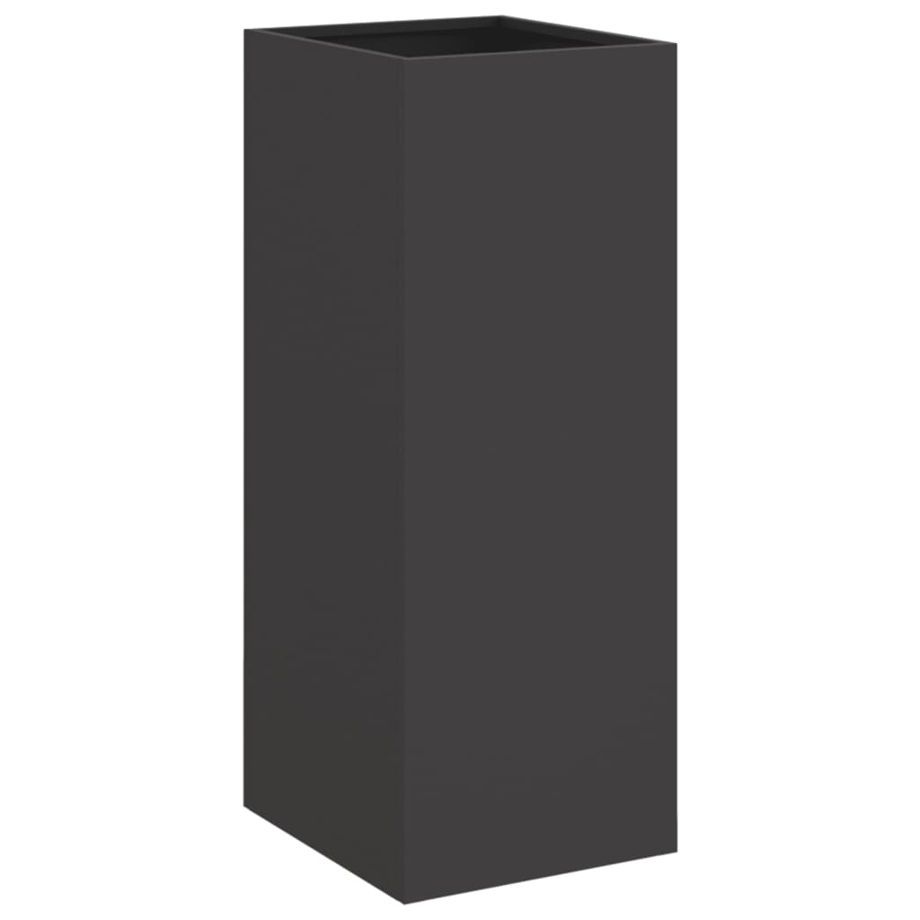 Plantenbak 32x29x75 cm staal zwart is nu te koop bij PeponiXL, paradijselijk wonen!