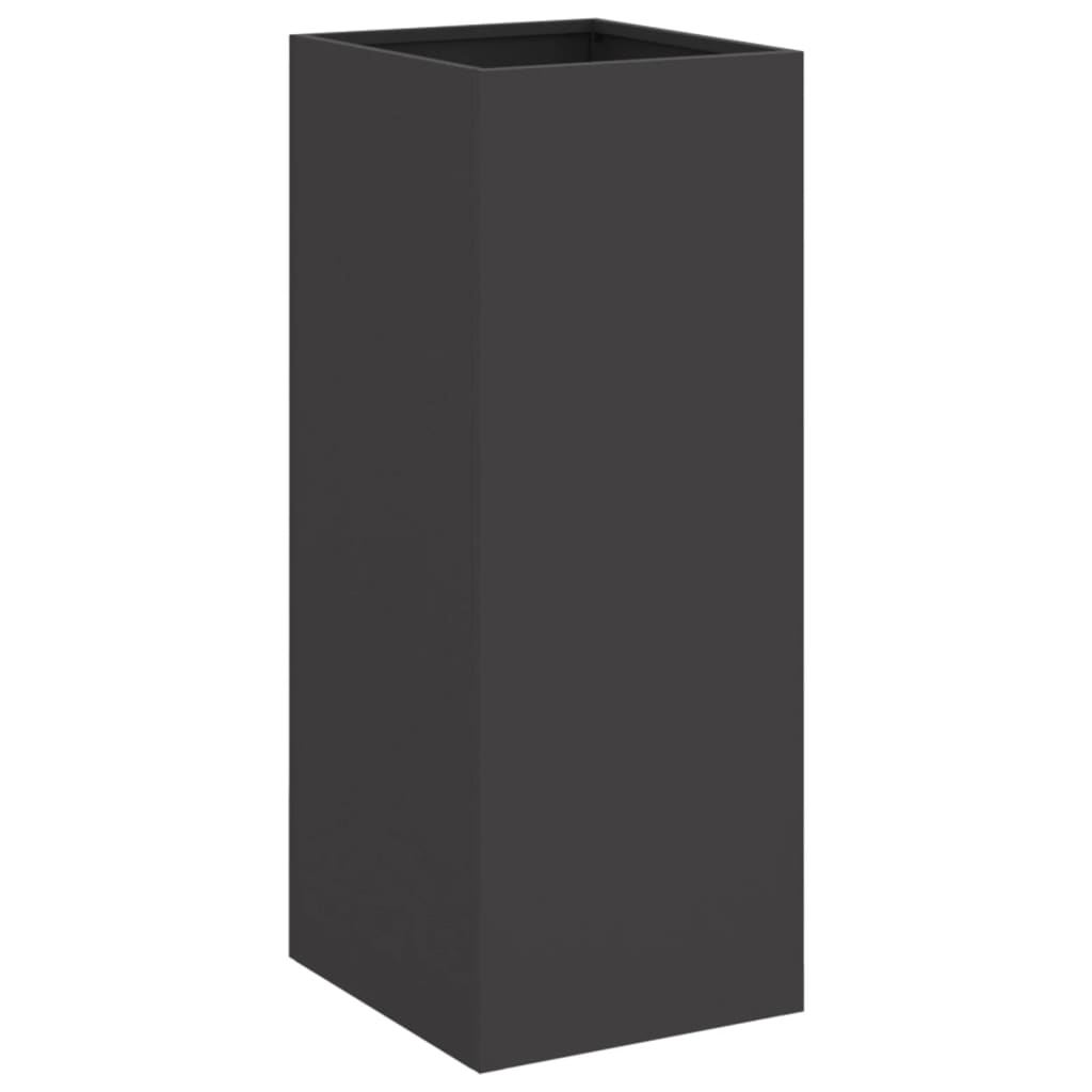 Plantenbak 32x29x75 cm staal zwart is nu te koop bij PeponiXL, paradijselijk wonen!