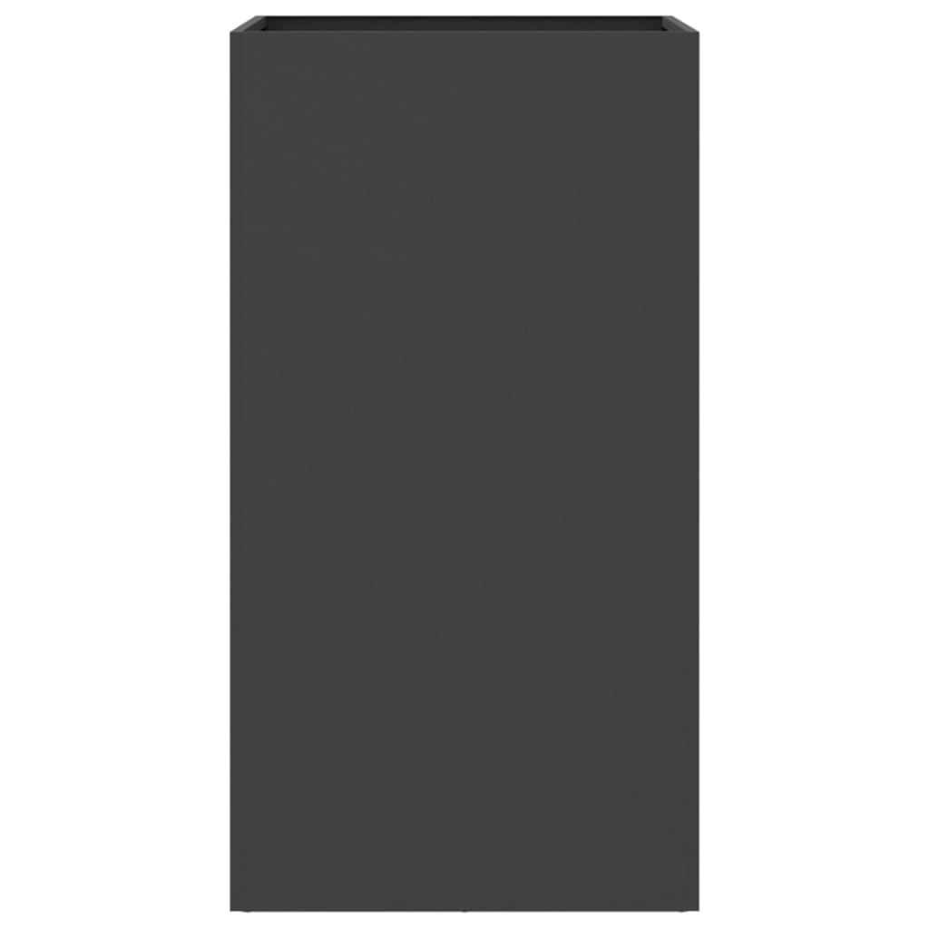 Plantenbak 42x38x75 cm staal zwart is nu te koop bij PeponiXL, paradijselijk wonen!