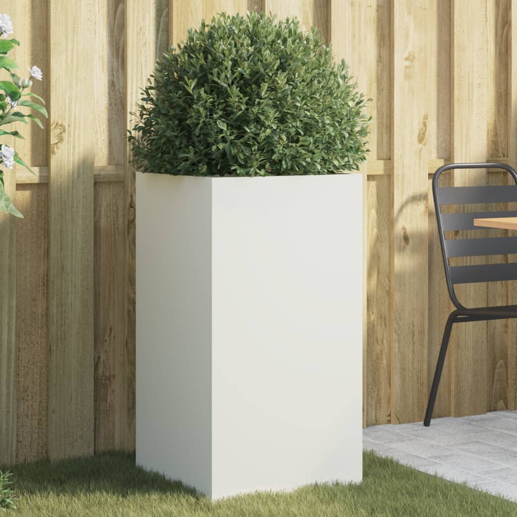 Plantenbak 42x38x75 cm staal wit is nu te koop bij PeponiXL, paradijselijk wonen!