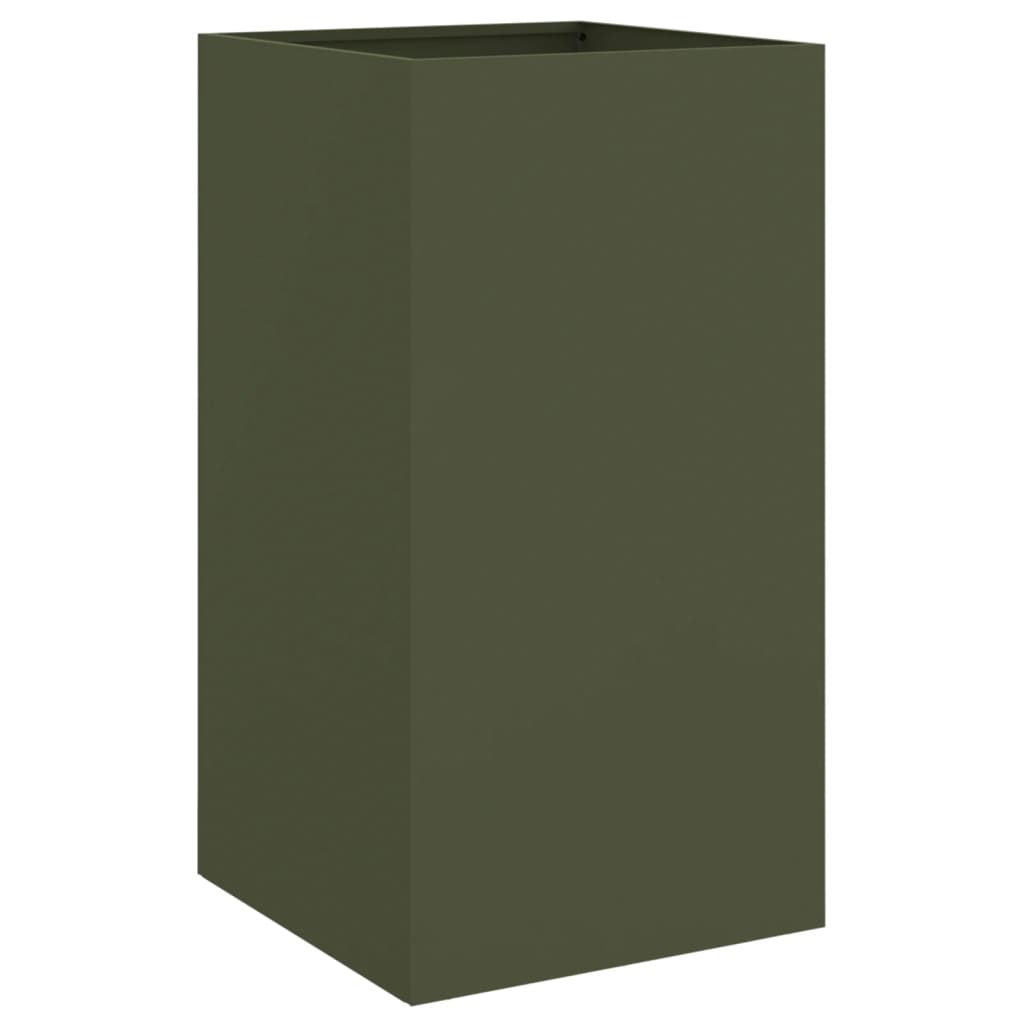 Plantenbak 42x38x75 cm staal olijfgroen is nu te koop bij PeponiXL, paradijselijk wonen!