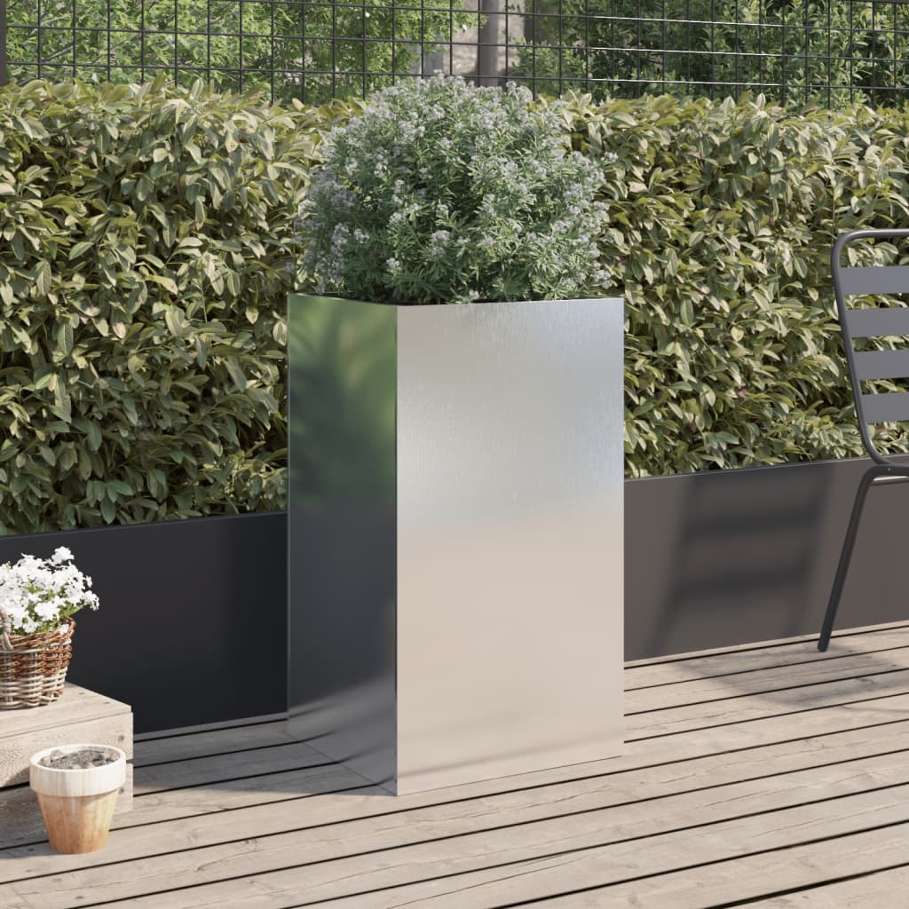 Plantenbak 42x38x75 cm roestvrij staal zilverkleurig is nu te koop bij PeponiXL, paradijselijk wonen!