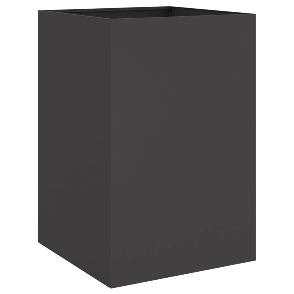 Plantenbak 52x48x75 cm staal zwart is nu te koop bij PeponiXL, paradijselijk wonen!