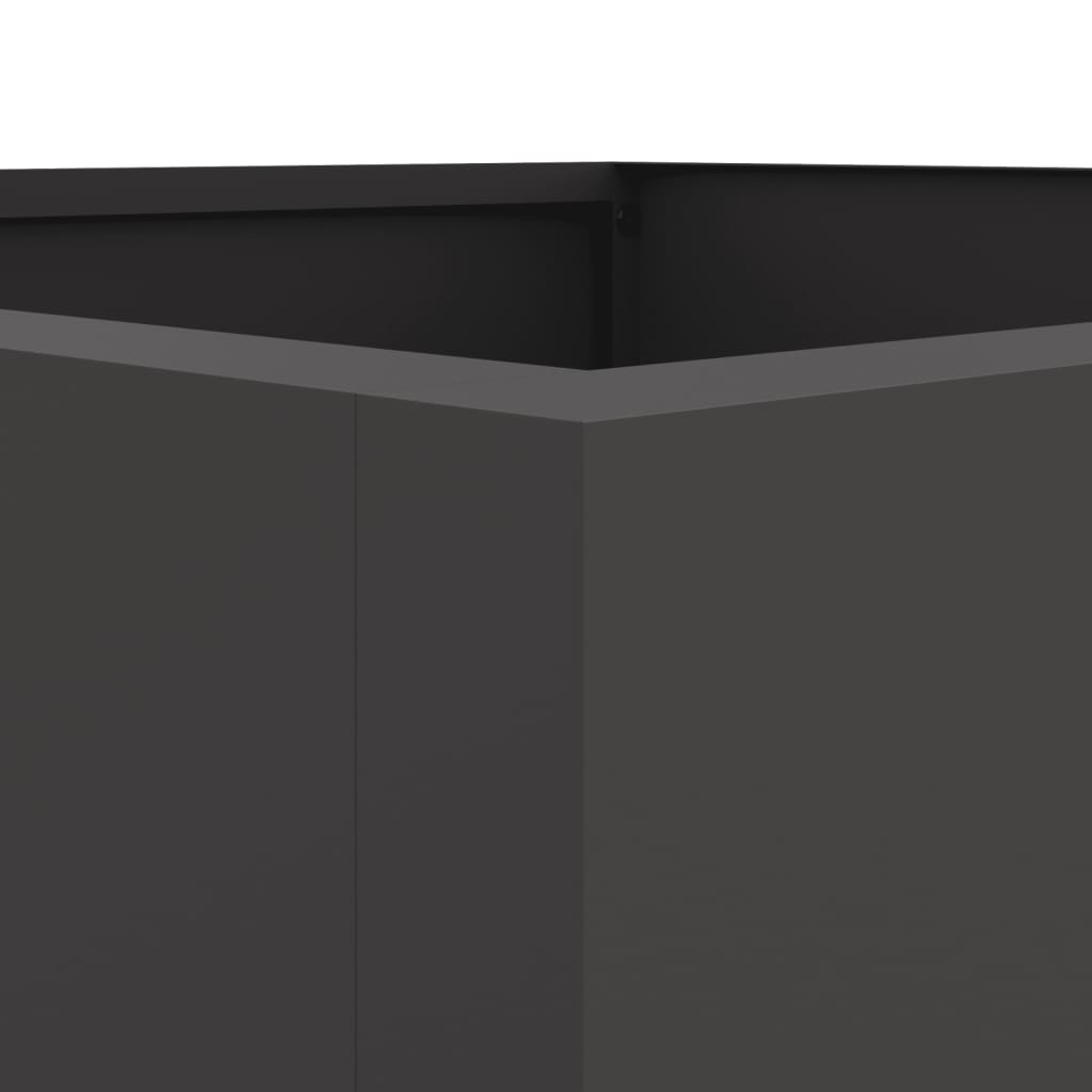 Plantenbak 52x48x75 cm staal zwart is nu te koop bij PeponiXL, paradijselijk wonen!