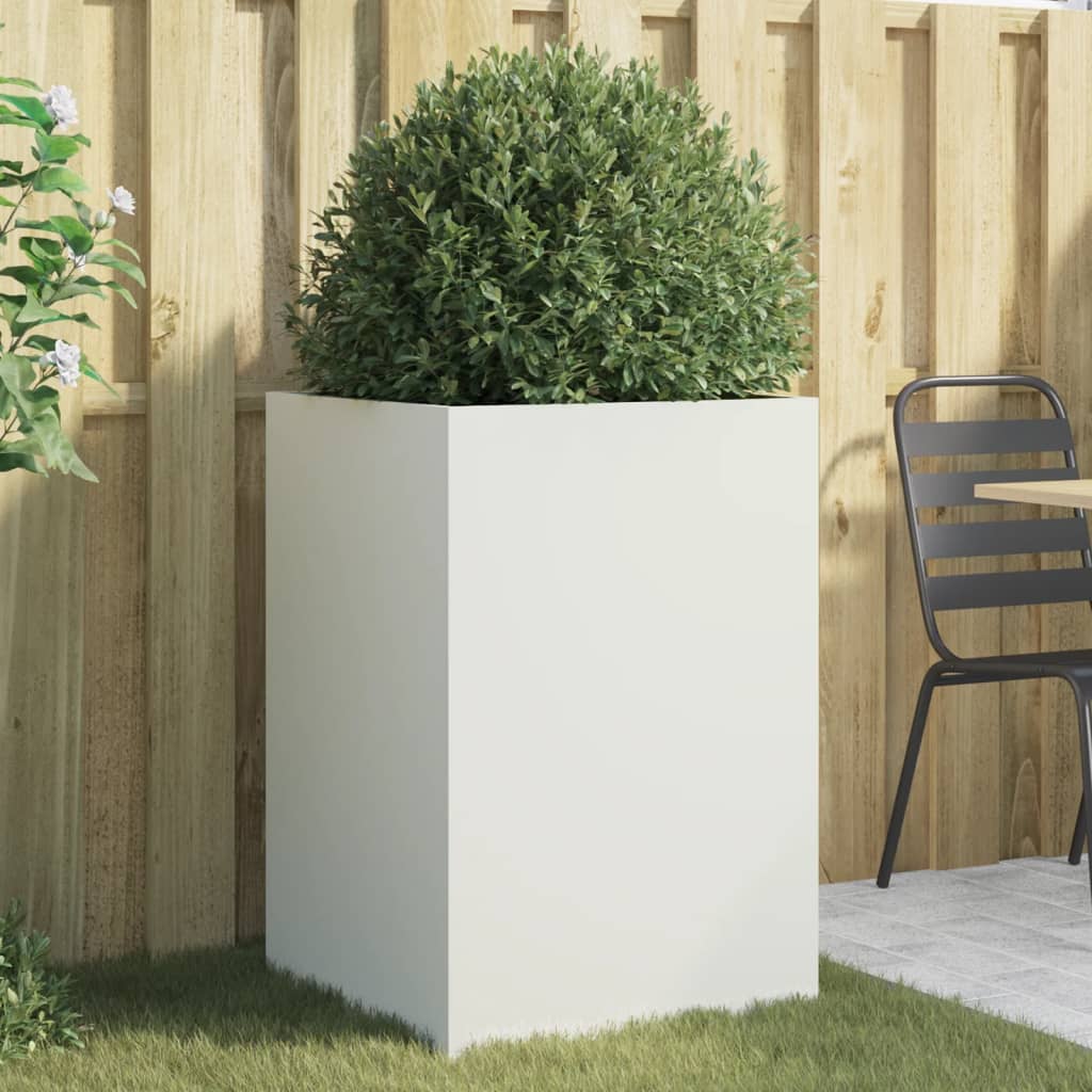 Plantenbak 52x48x75 cm staal wit is nu te koop bij PeponiXL, paradijselijk wonen!