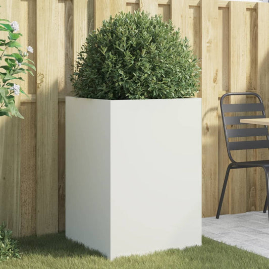 Plantenbak 52x48x75 cm staal wit is nu te koop bij PeponiXL, paradijselijk wonen!