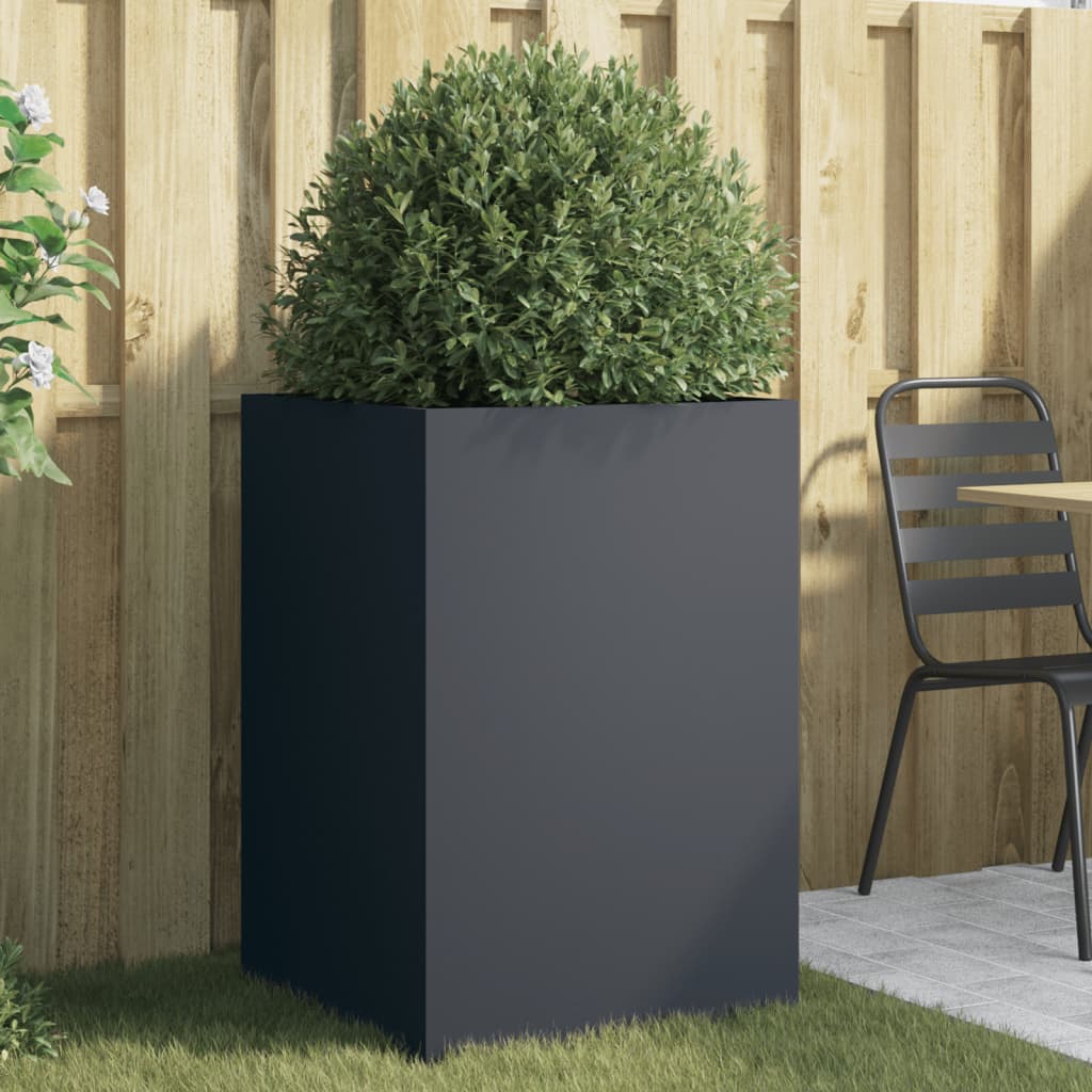 Plantenbak 52x48x75 cm staal antracietkleurig is nu te koop bij PeponiXL, paradijselijk wonen!