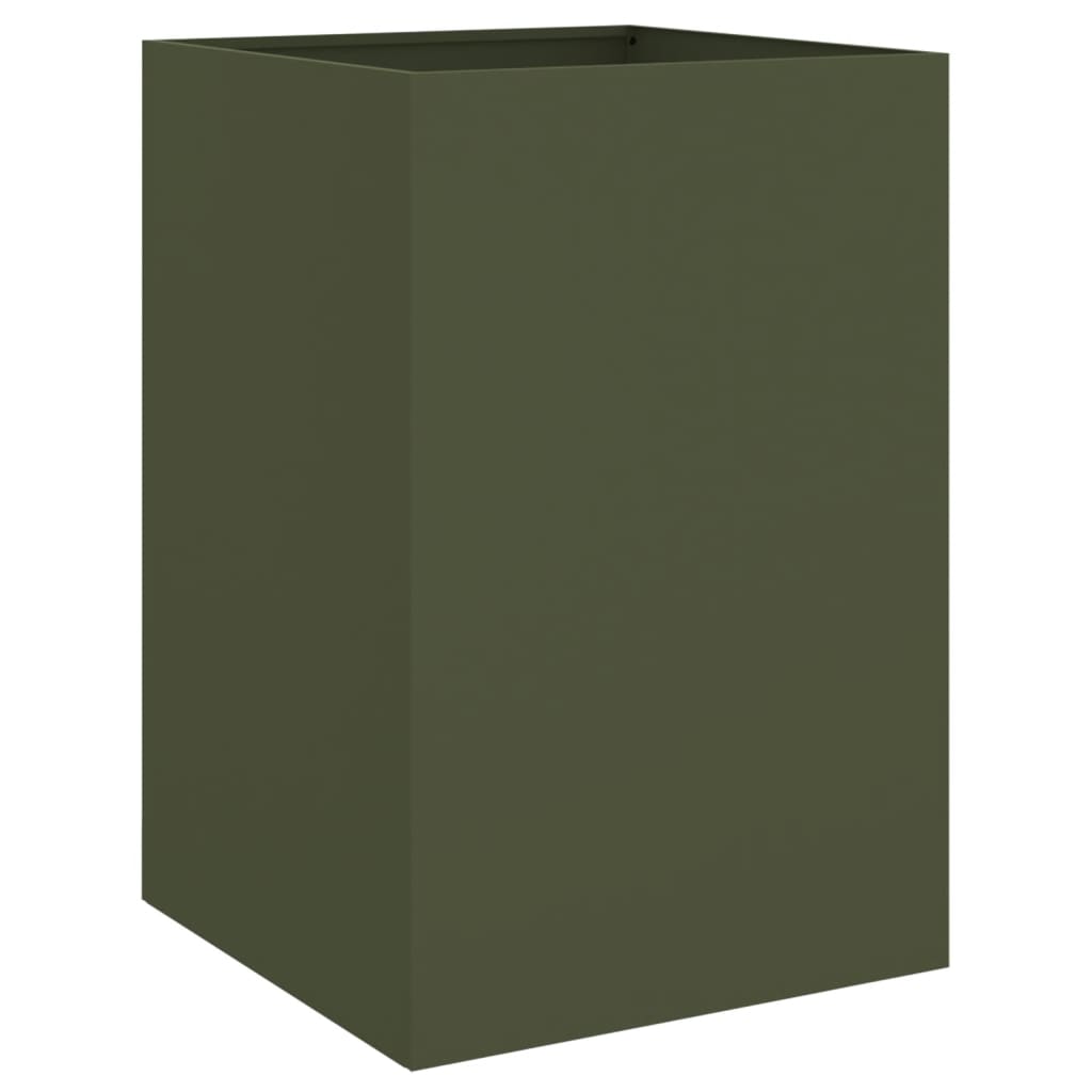 Plantenbak 52x48x75 cm staal olijfgroen is nu te koop bij PeponiXL, paradijselijk wonen!