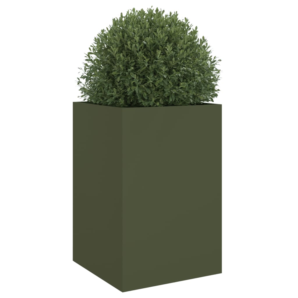 Plantenbak 52x48x75 cm staal olijfgroen is nu te koop bij PeponiXL, paradijselijk wonen!