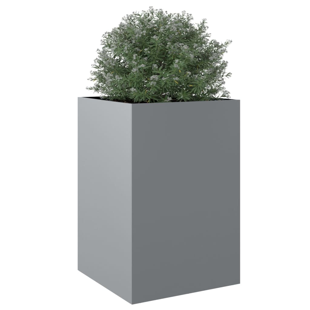 Plantenbak 52x48x75 cm gegalvaniseerd staal zilverkleurig is nu te koop bij PeponiXL, paradijselijk wonen!