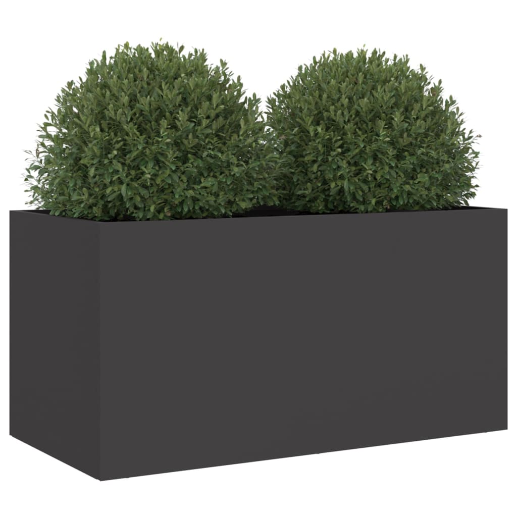 Plantenbak 62x30x29 cm staal zwart is nu te koop bij PeponiXL, paradijselijk wonen!