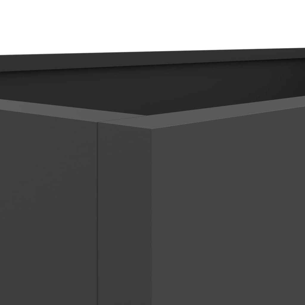Plantenbak 62x30x29 cm staal zwart is nu te koop bij PeponiXL, paradijselijk wonen!