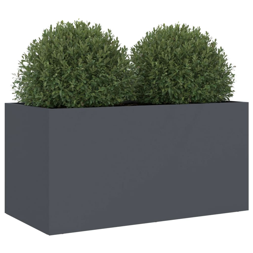 Plantenbak 62x30x29 cm staal antracietkleurig is nu te koop bij PeponiXL, paradijselijk wonen!