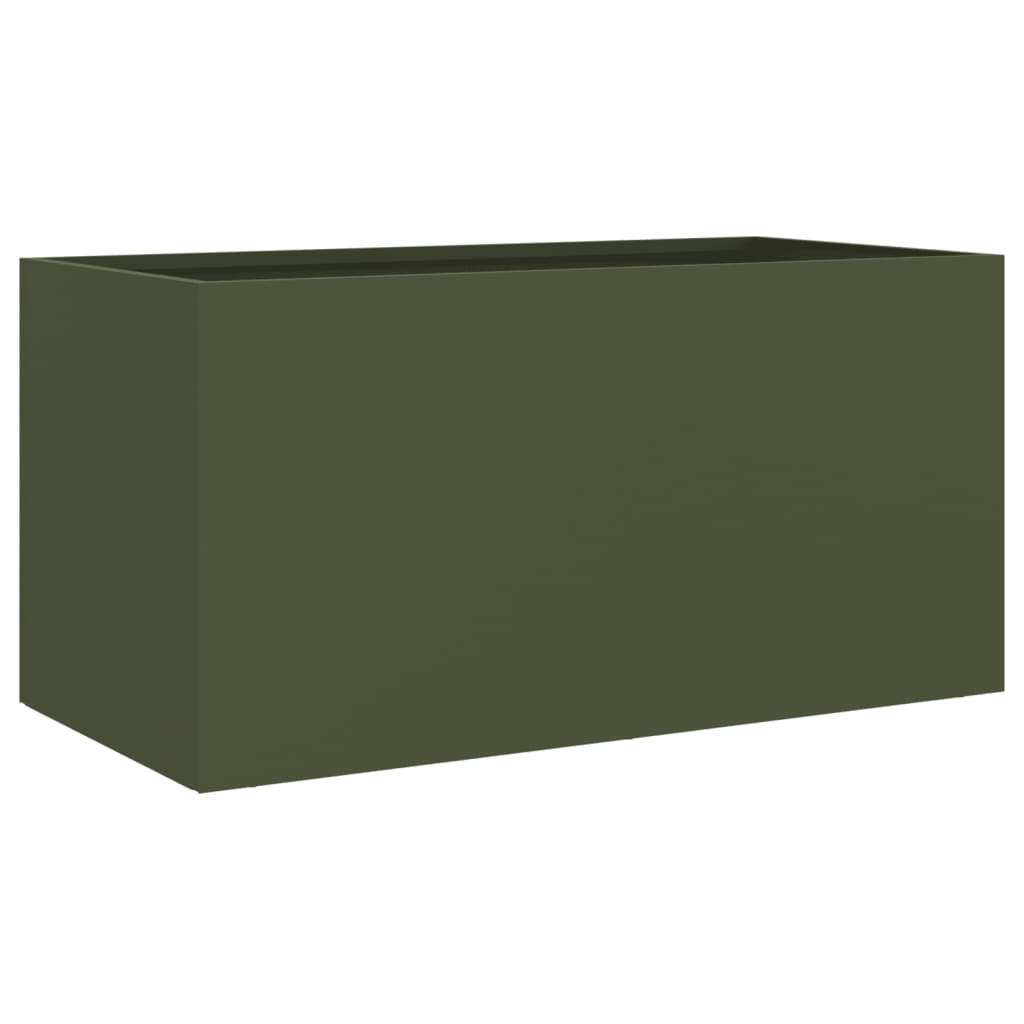 Plantenbak 62x30x29 cm staal olijfgroen is nu te koop bij PeponiXL, paradijselijk wonen!