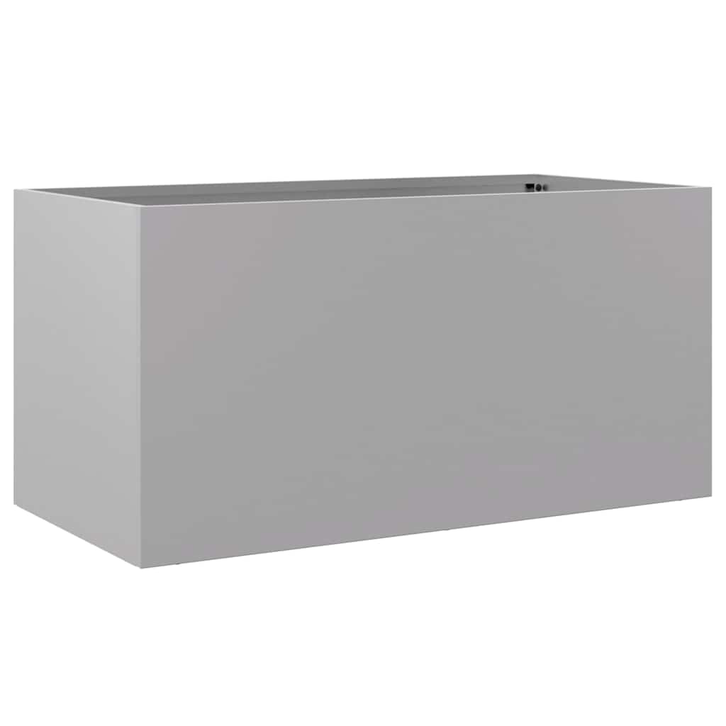 Plantenbak 62x30x29 cm gegalvaniseerd staal zilverkleurig is nu te koop bij PeponiXL, paradijselijk wonen!
