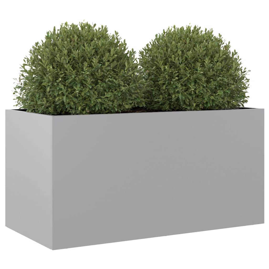 Plantenbak 62x30x29 cm gegalvaniseerd staal zilverkleurig is nu te koop bij PeponiXL, paradijselijk wonen!
