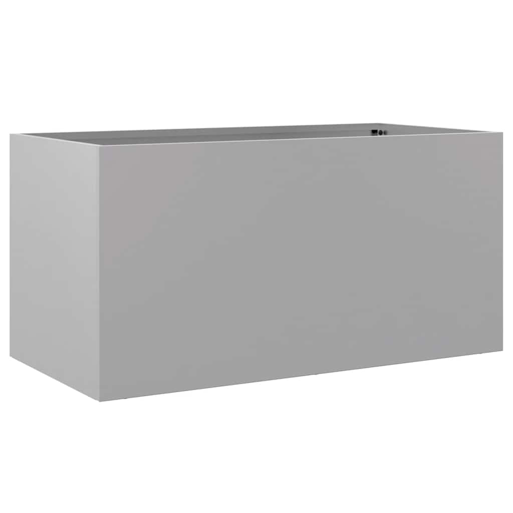 Plantenbak 62x30x29 cm gegalvaniseerd staal zilverkleurig is nu te koop bij PeponiXL, paradijselijk wonen!