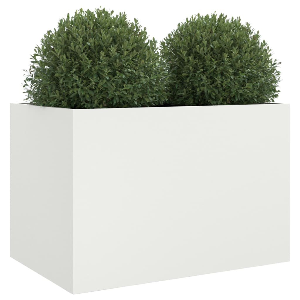 Plantenbak 62x40x39 cm staal wit is nu te koop bij PeponiXL, paradijselijk wonen!