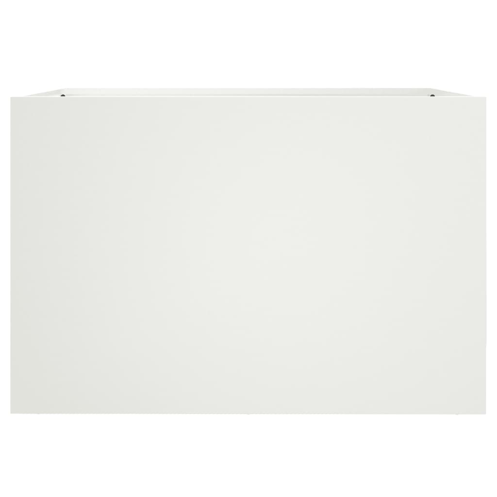 Plantenbak 62x40x39 cm staal wit is nu te koop bij PeponiXL, paradijselijk wonen!