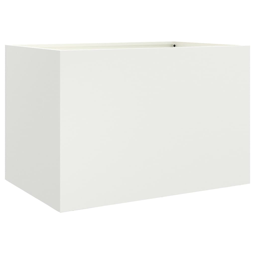 Plantenbak 62x40x39 cm staal wit is nu te koop bij PeponiXL, paradijselijk wonen!
