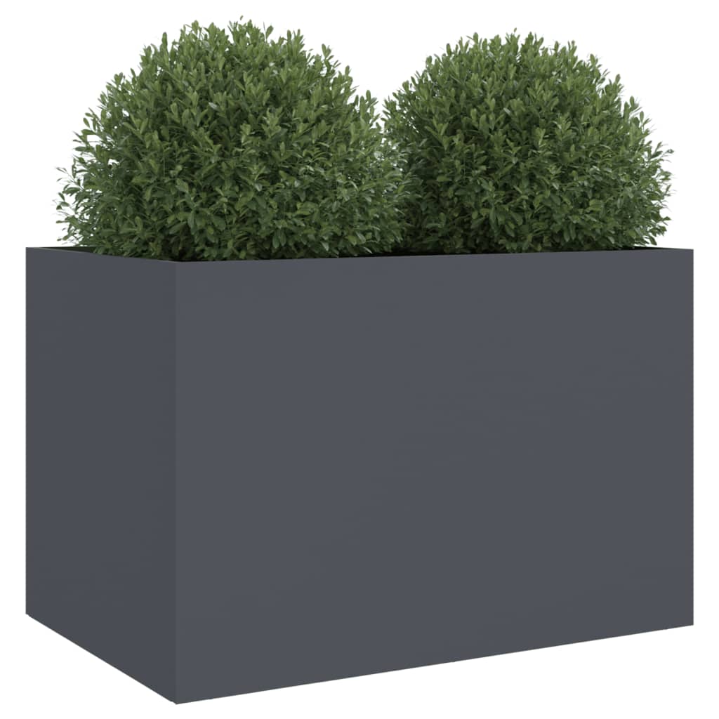 Plantenbak 62x40x39 cm staal antracietkleurig is nu te koop bij PeponiXL, paradijselijk wonen!