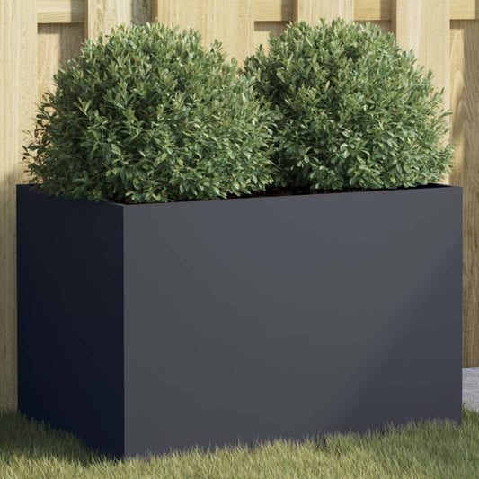 Plantenbak 62x40x39 cm staal antracietkleurig is nu te koop bij PeponiXL, paradijselijk wonen!