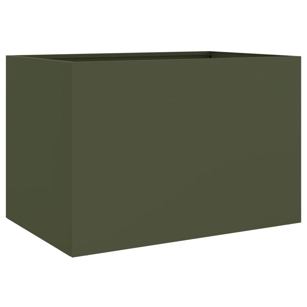 Plantenbak 62x40x39 cm staal olijfgroen is nu te koop bij PeponiXL, paradijselijk wonen!