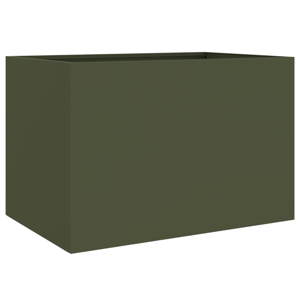 Plantenbak 62x40x39 cm staal olijfgroen is nu te koop bij PeponiXL, paradijselijk wonen!