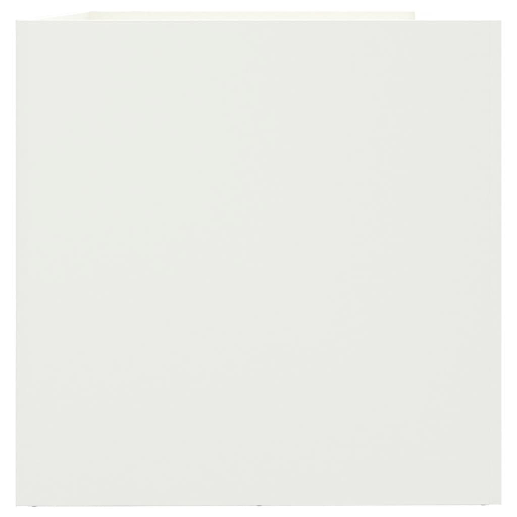 Plantenbak 62x47x46 cm staal wit is nu te koop bij PeponiXL, paradijselijk wonen!