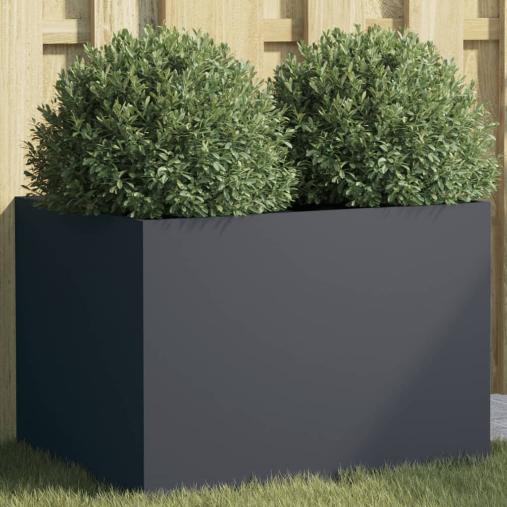 Plantenbak 62x47x46 cm staal antracietkleurig is nu te koop bij PeponiXL, paradijselijk wonen!