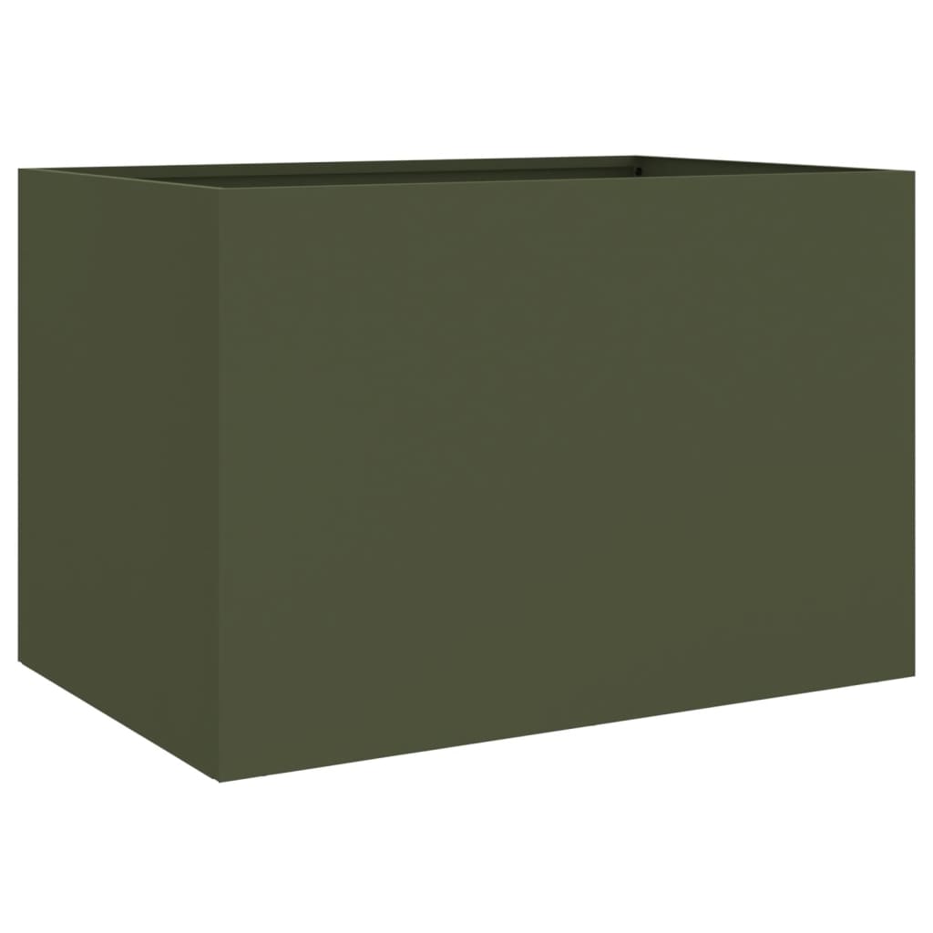 Plantenbak 62x47x46 cm staal olijfgroen is nu te koop bij PeponiXL, paradijselijk wonen!
