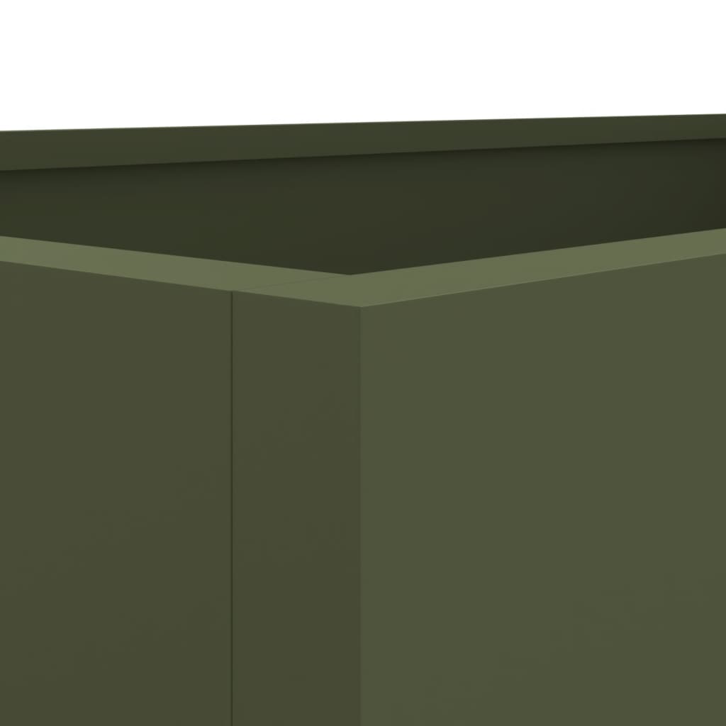 Plantenbak 62x47x46 cm staal olijfgroen is nu te koop bij PeponiXL, paradijselijk wonen!