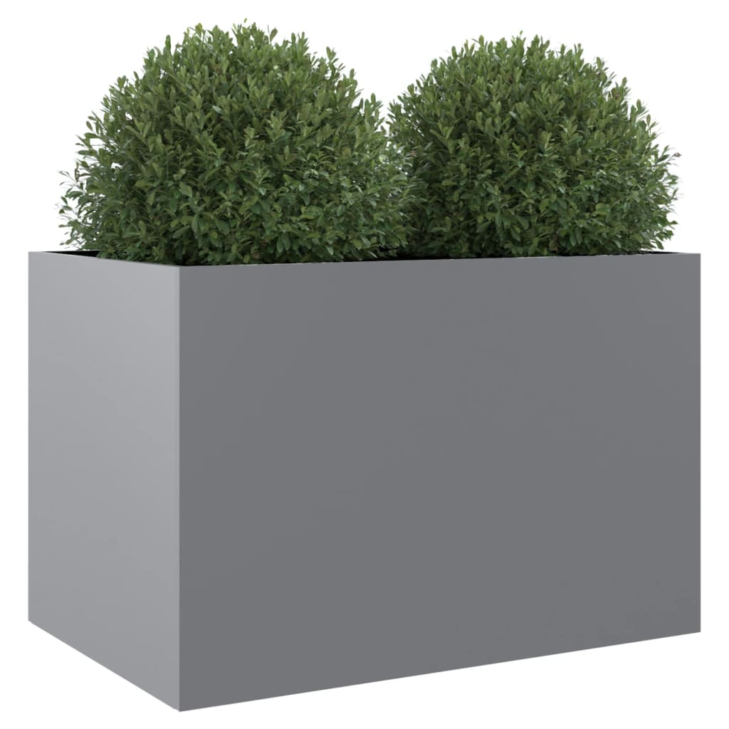 Plantenbak 62x47x46 cm gegalvaniseerd staal zilverkleurig is nu te koop bij PeponiXL, paradijselijk wonen!