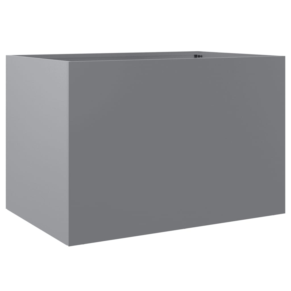 Plantenbak 62x47x46 cm gegalvaniseerd staal zilverkleurig is nu te koop bij PeponiXL, paradijselijk wonen!