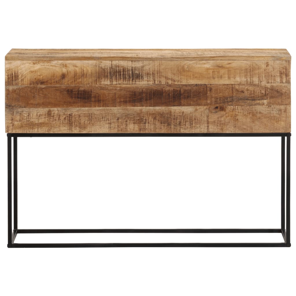 Wandtafel 110x30x75 cm massief ruw mangohout en ijzer is nu te koop bij PeponiXL, paradijselijk wonen!
